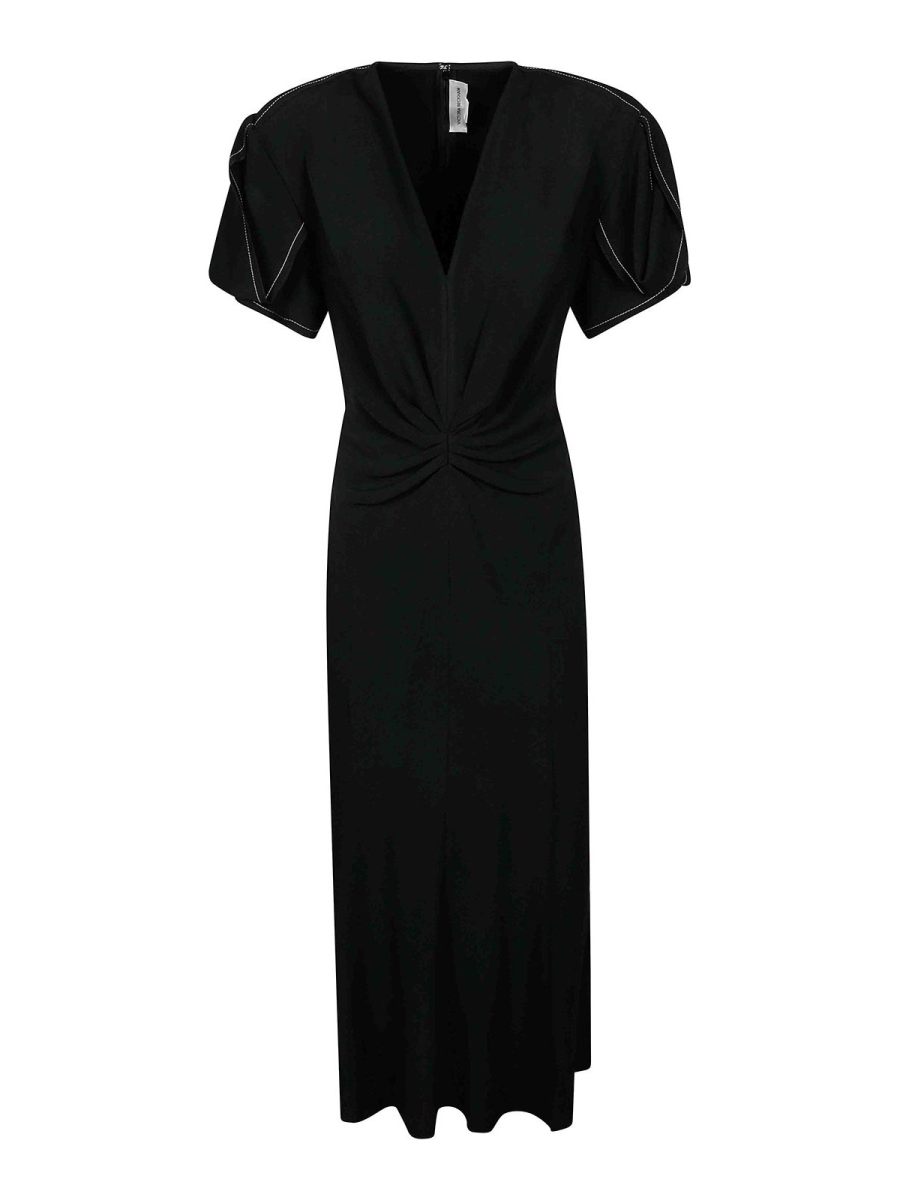 Victoria Beckham Robe Au Genou - Noir