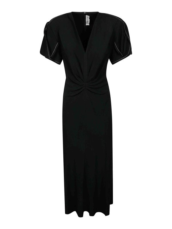 Victoria Beckham Robe Au Genou - Noir