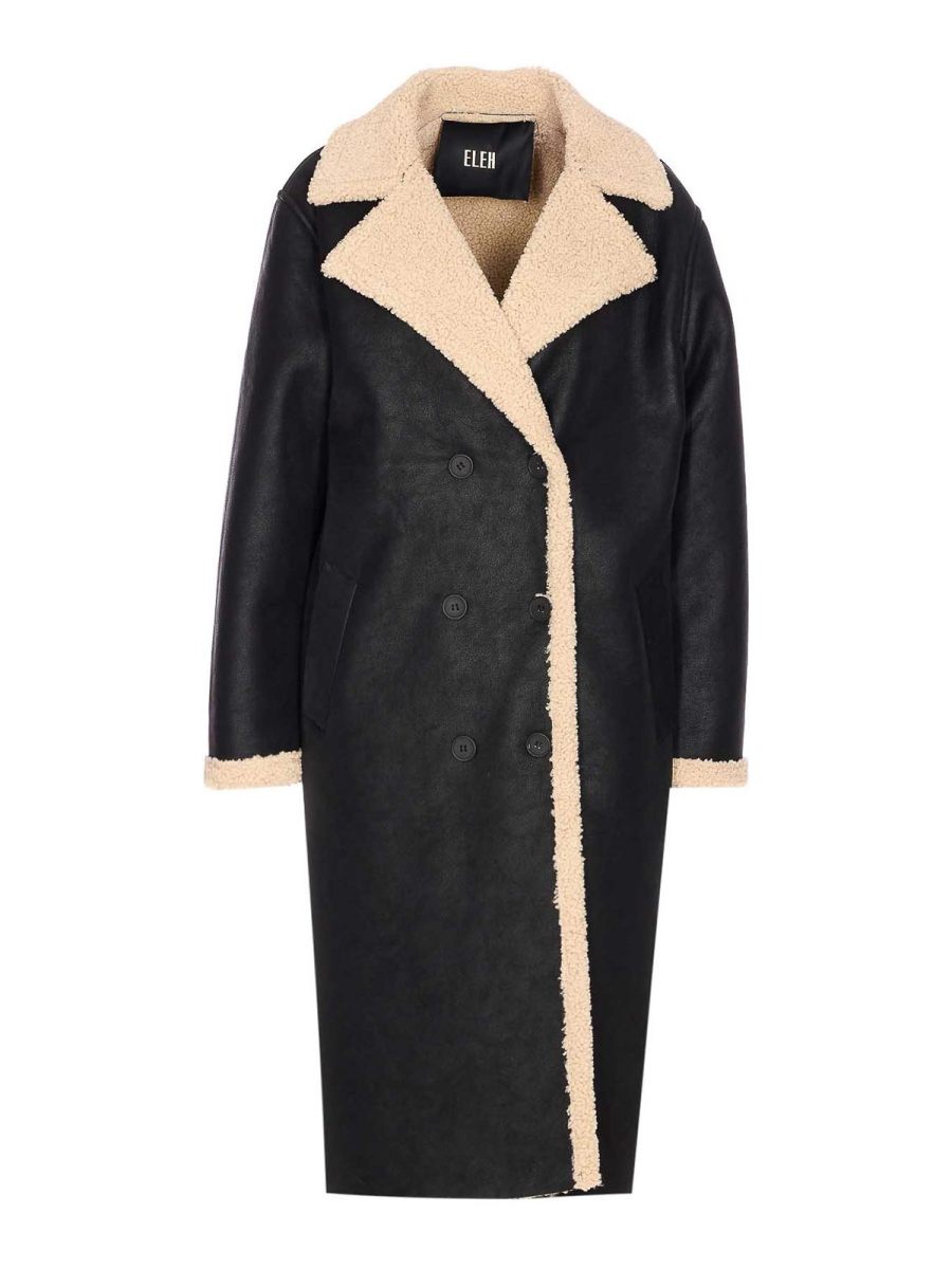 Eleh Manteau Court - Noir