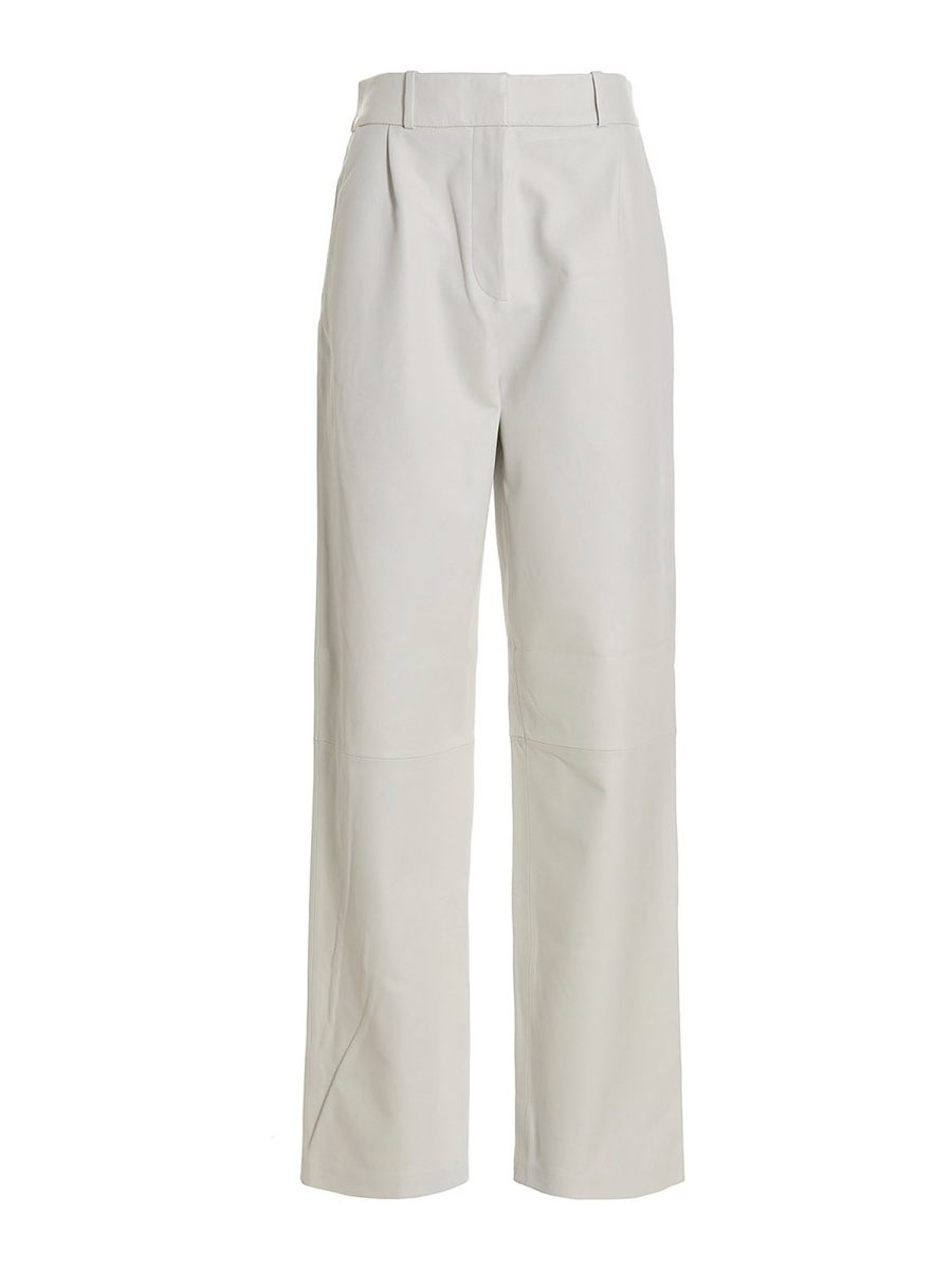 Kassl Editions Pantalons En Cuir - Blanc