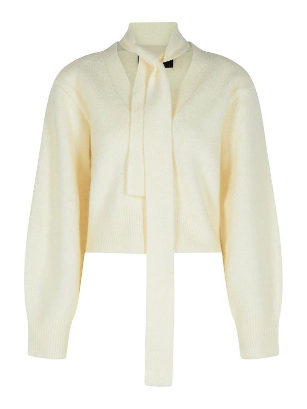 Rotate Birger Christensen Pull Col Rond - Blanc