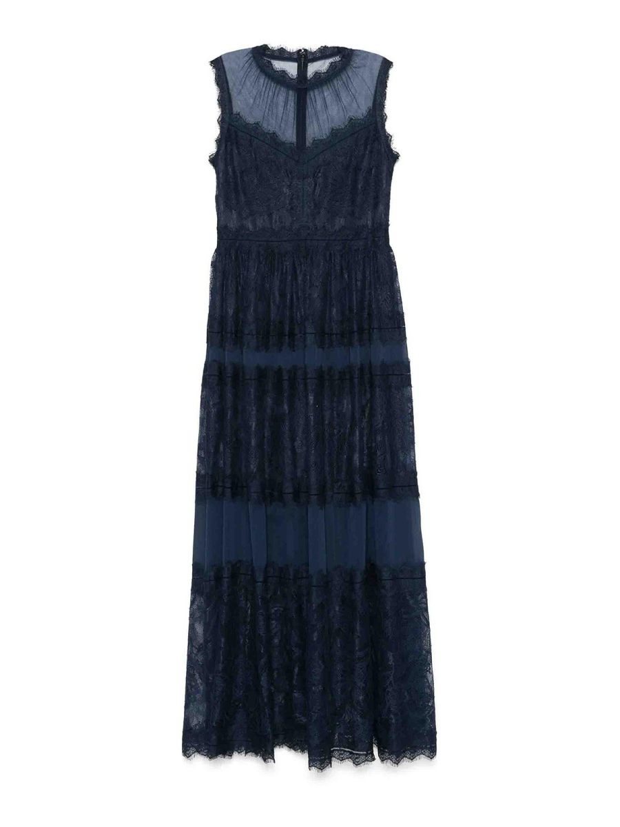 Ermanno Firenze Robe Au Genou - Bleu