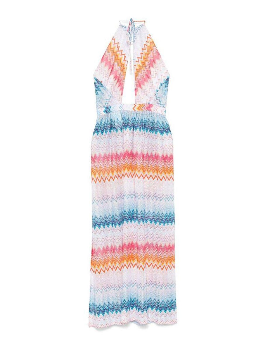 Missoni Robe Au Genou - Bleu