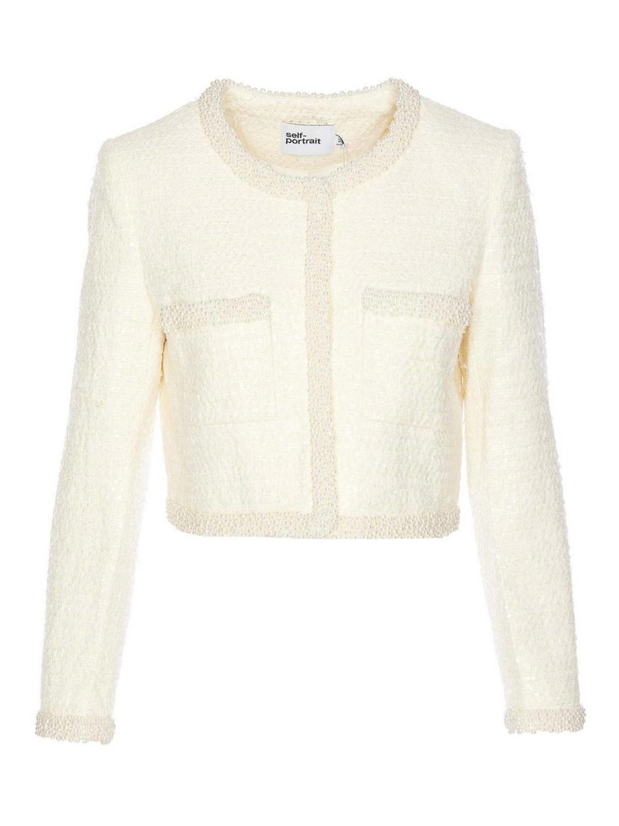 Self Portrait Veste Casual - Blanc