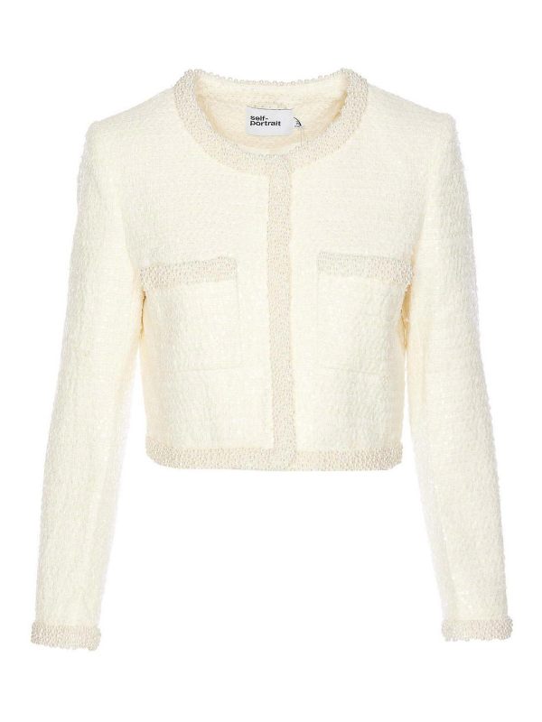 Self Portrait Veste Casual - Blanc