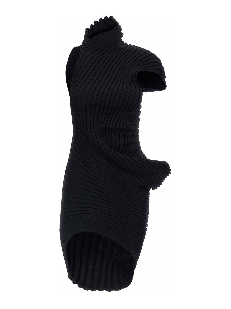 Pleats Please Issey Miyake Robe Au Genou - Noir