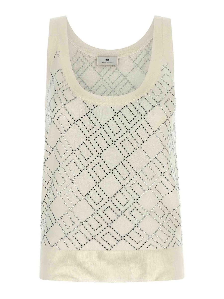 Elisabetta Franchi Top - Blanc