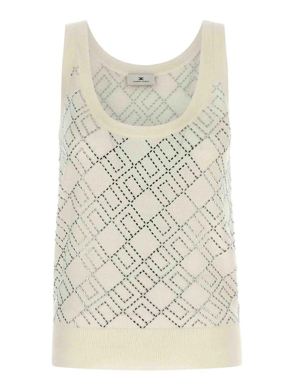 Elisabetta Franchi Top - Blanc