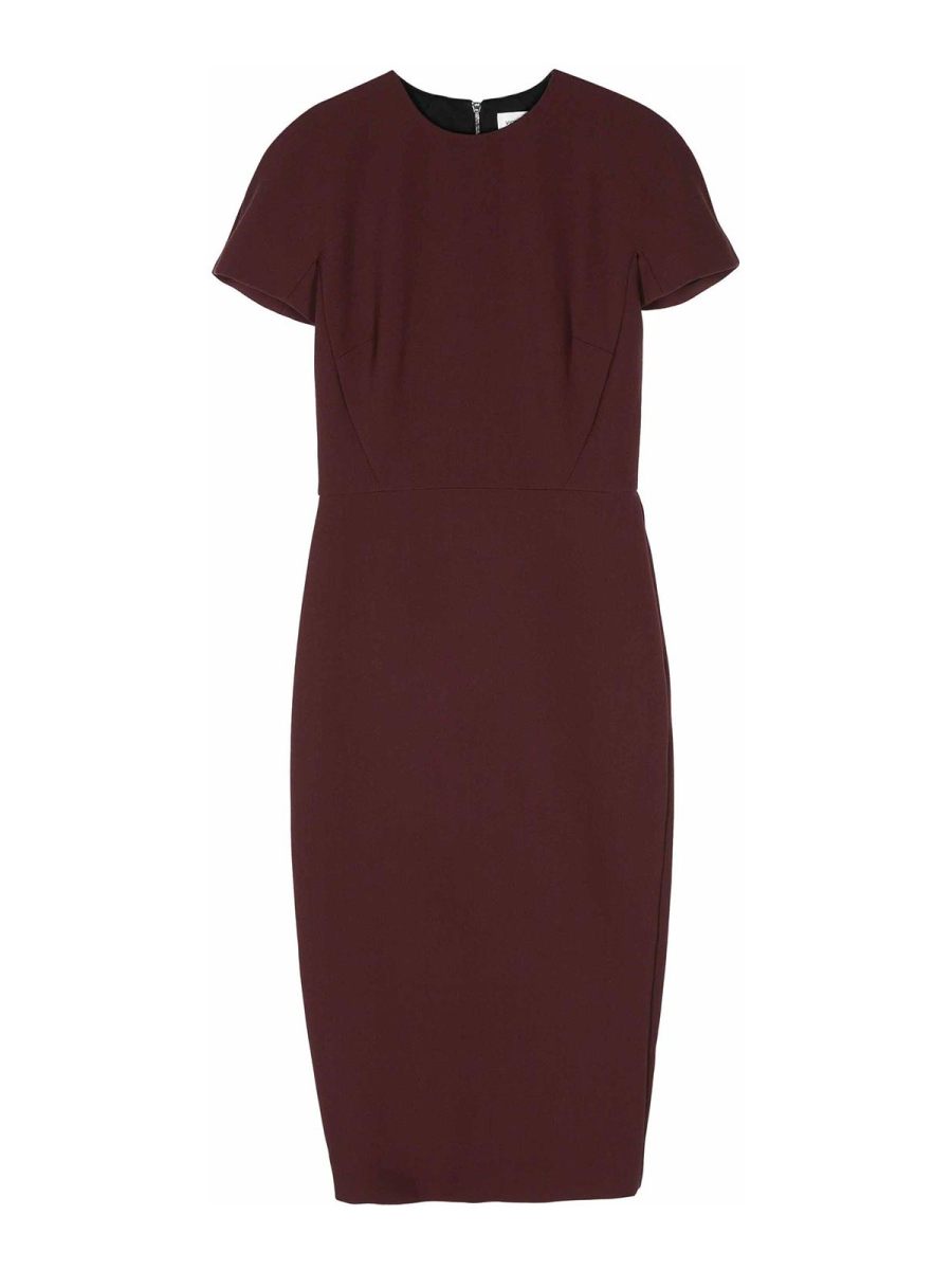 Victoria Beckham Robe Au Genou - Noir