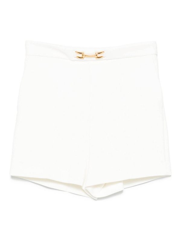 Elisabetta Franchi Pantalons Décontractés - Crème