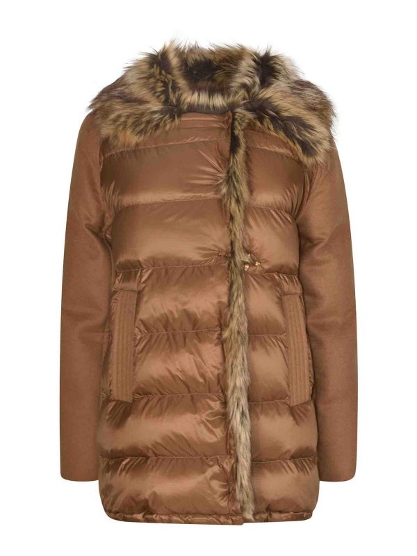 Fay Manteau Rembourré - Marron Clair