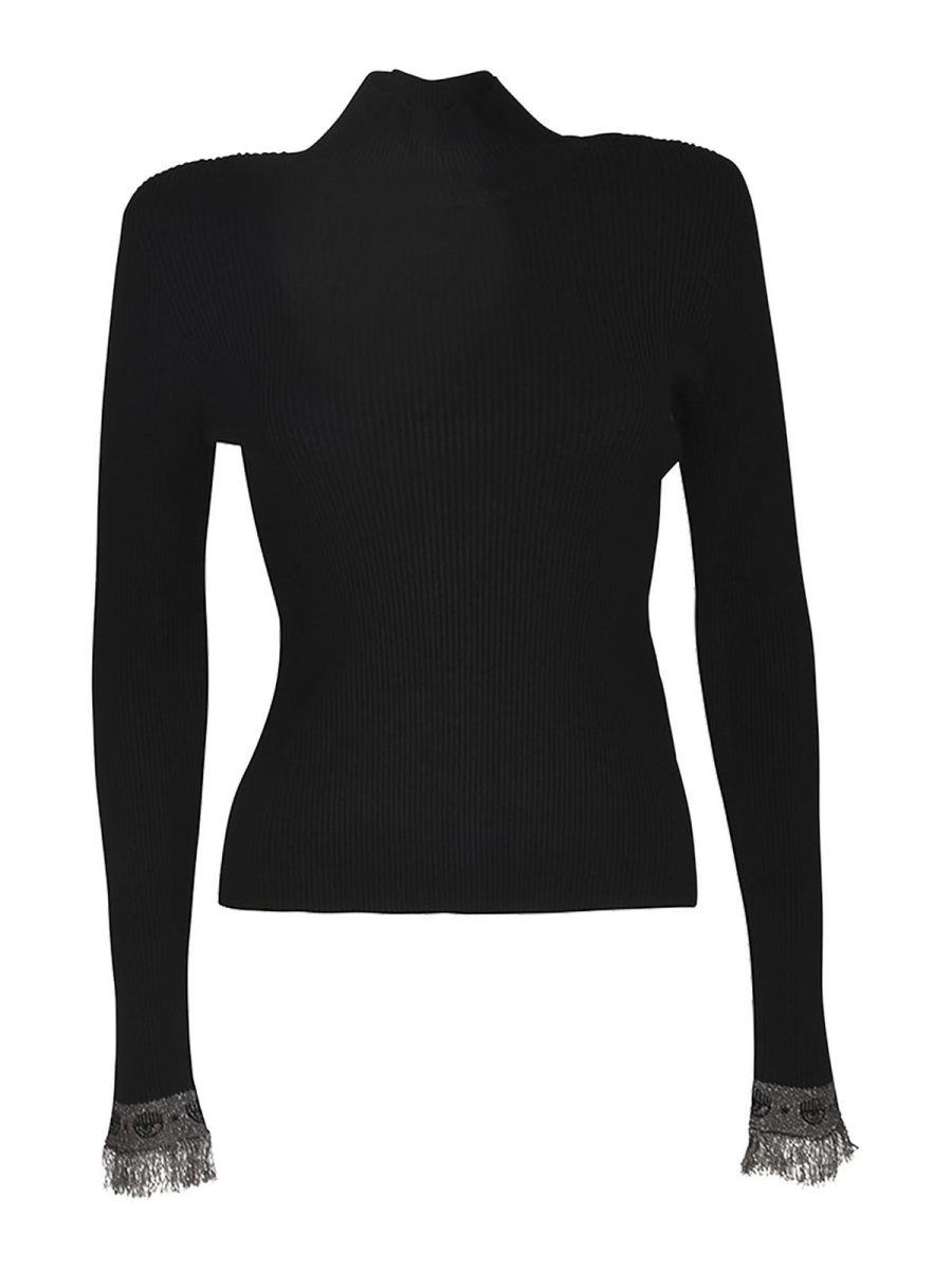 Chiara Ferragni Pull Col Rond - Noir