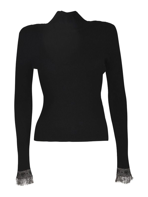 Chiara Ferragni Pull Col Rond - Noir
