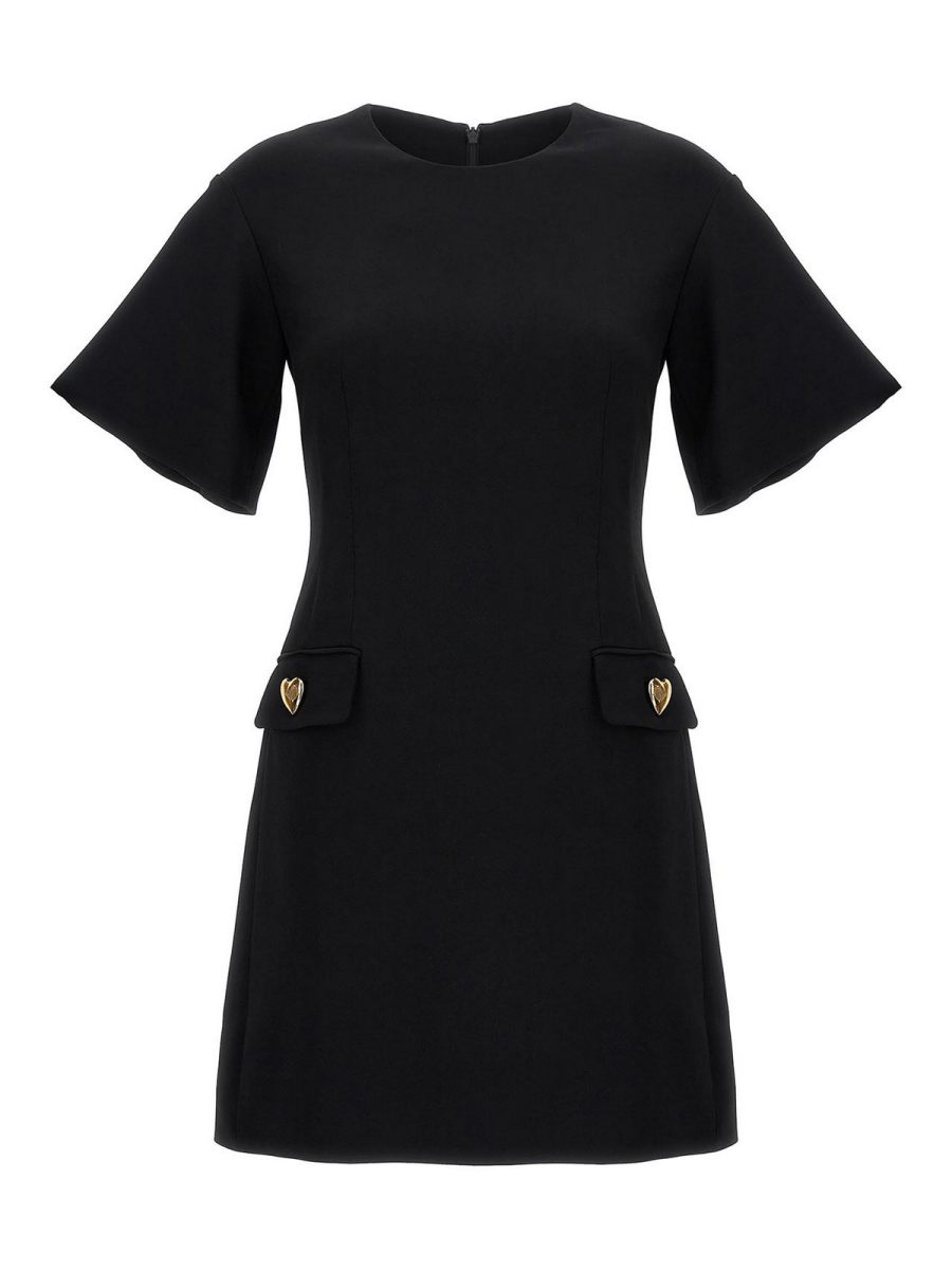 Moschino Robe Au Genou - Noir