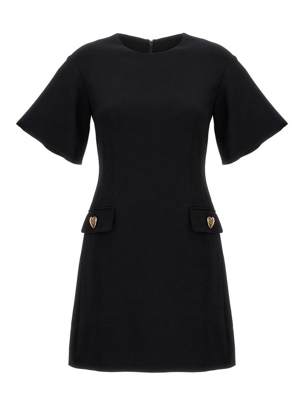 Moschino Robe Au Genou - Noir