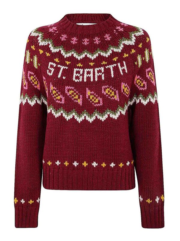 Mc2 Saint Barth Pull Col Rond - Rouge