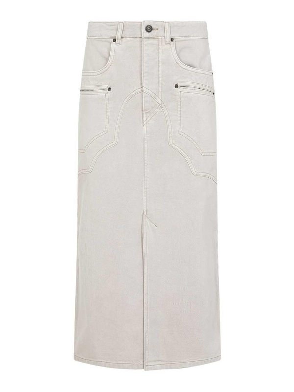 Isabel Marant Jupe Midi - Beige Clair