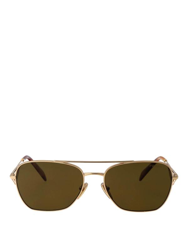 Prada Lunettes De Soleil - Or