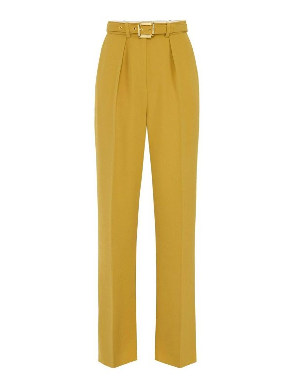 Elisabetta Franchi Pantalons Décontractés - Jaune