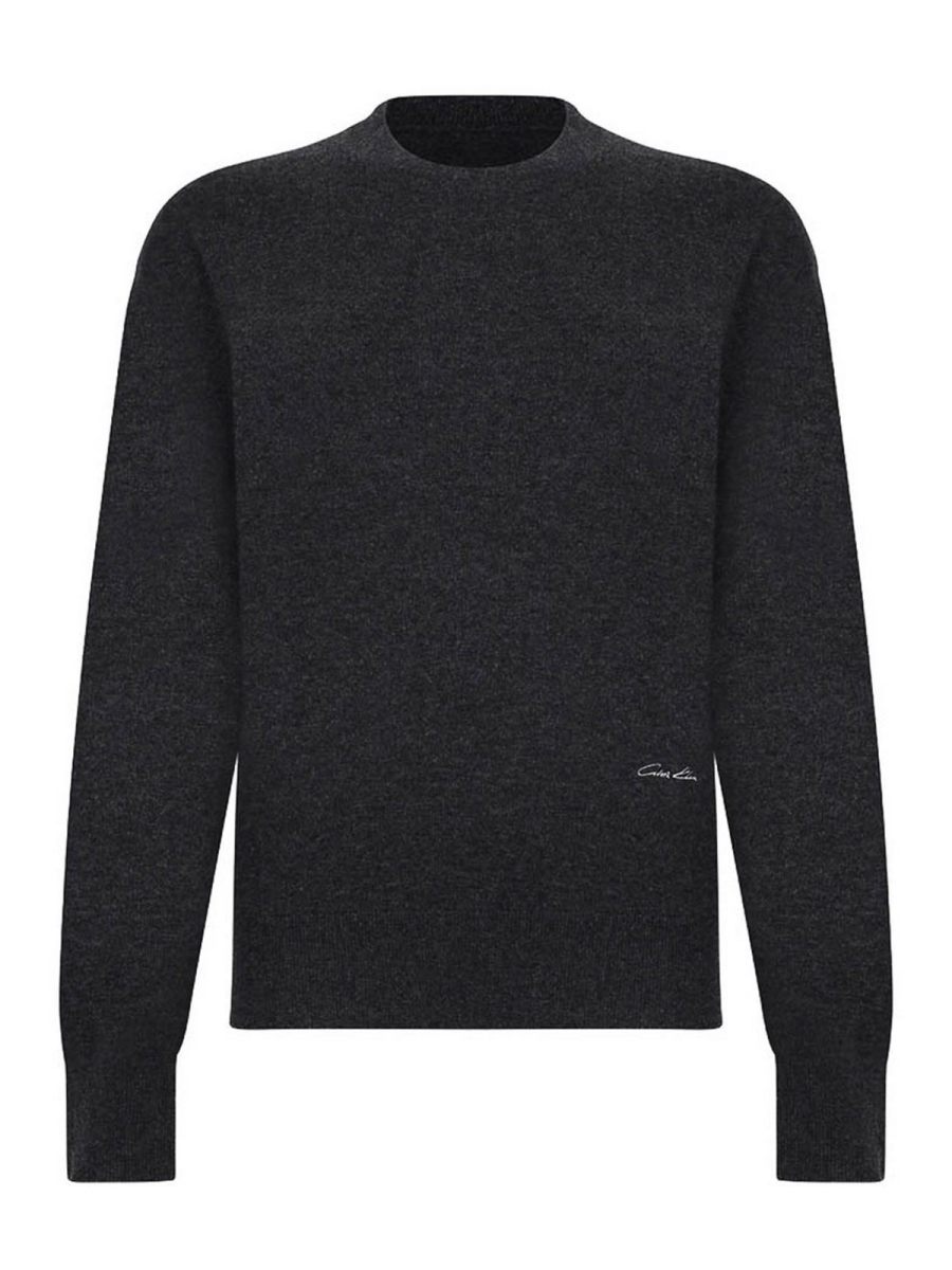 Calvin Klein Pull Col Rond - Gris