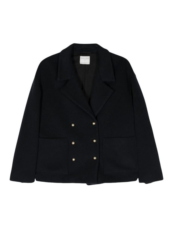 Forte Forte Manteau Court - Noir