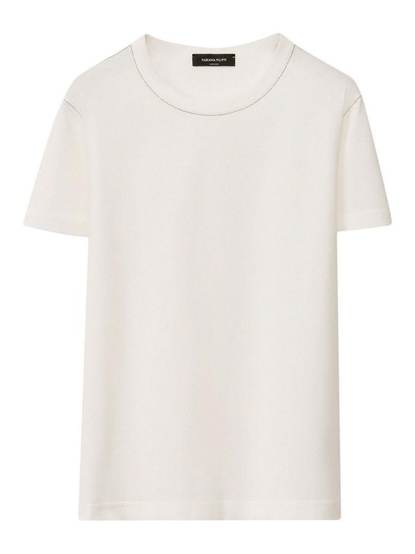 Fabiana Filippi Pull Col Rond - Blanc