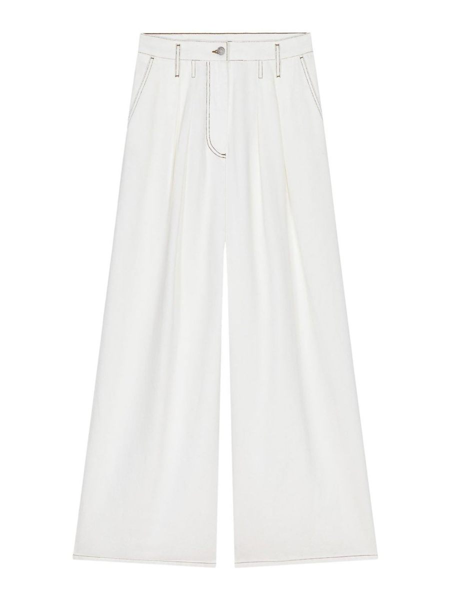 Dries Van Noten Pantalons Décontractés - Blanc