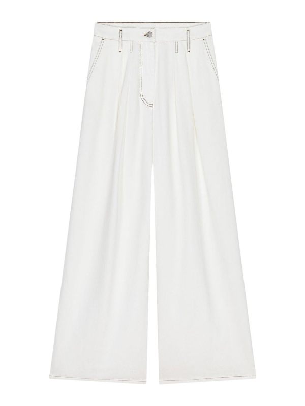 Dries Van Noten Pantalons Décontractés - Blanc