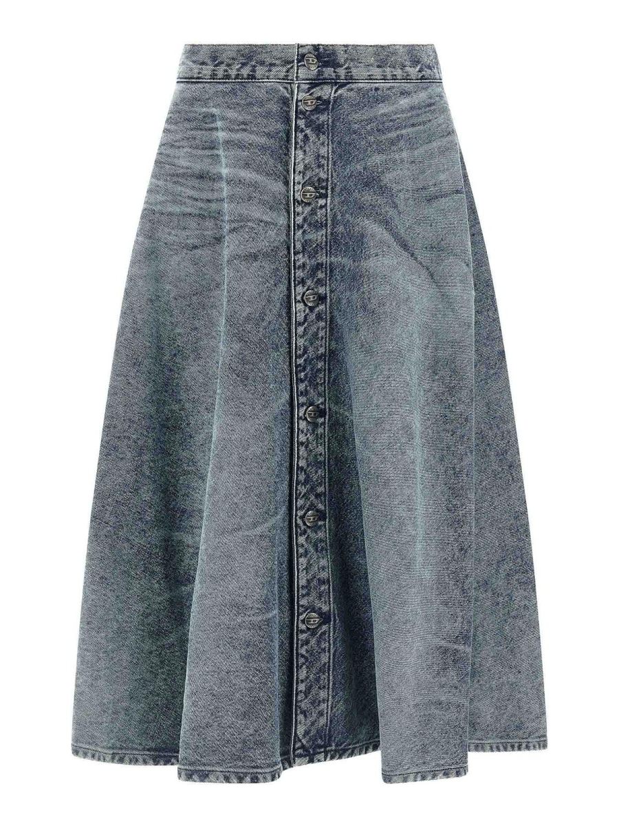 Diesel Jupe Midi - Bleu Clair