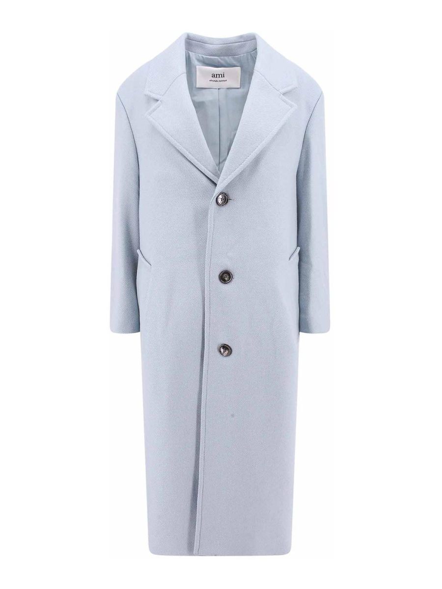 Ami Paris Manteau Court - Bleu