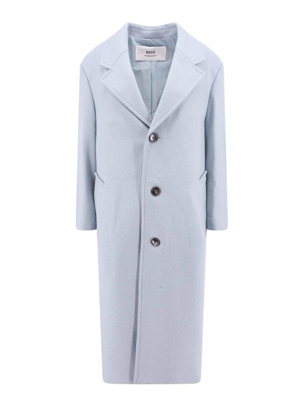 Ami Paris Manteau Court - Bleu