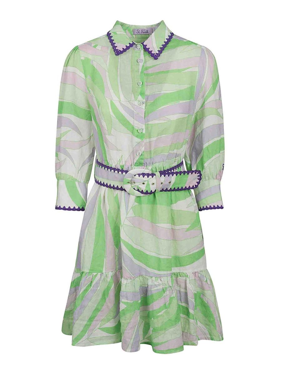 Mc2 Saint Barth Robe Au Genou - Vert