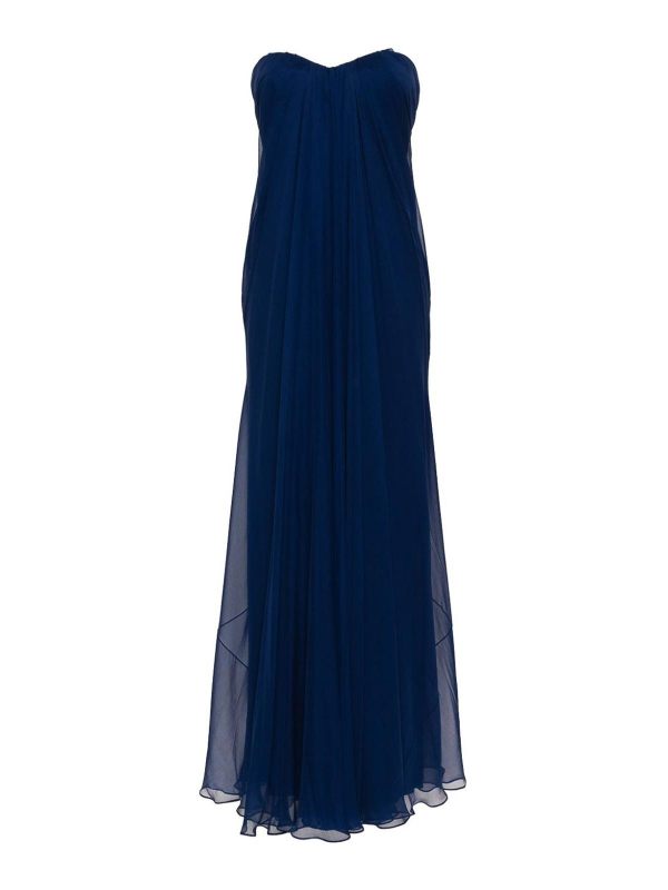 Alexander Mcqueen Robe De Soirée - Bleu