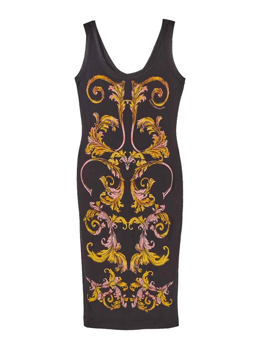 Versace Jeans Robe Au Genou - Noir