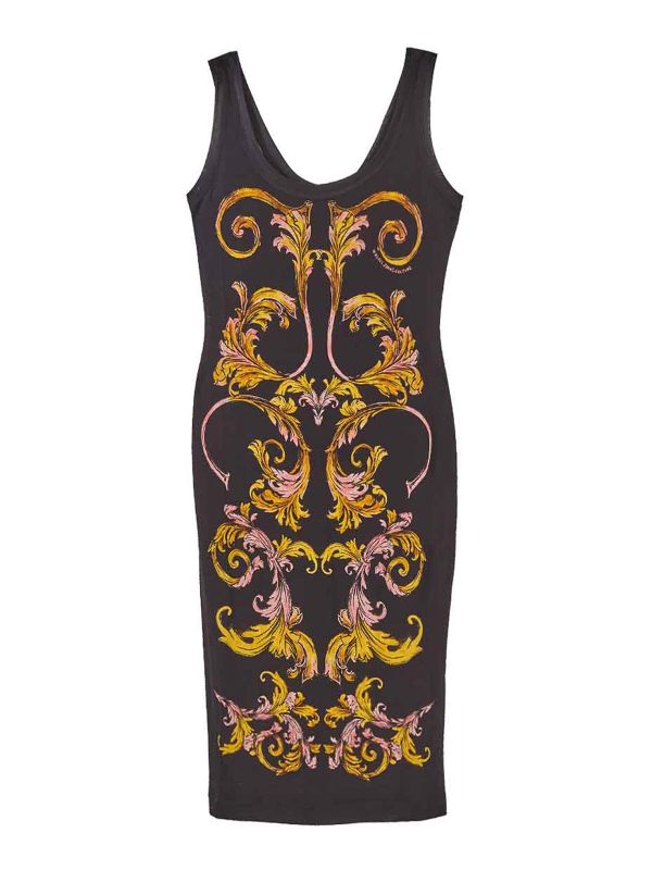 Versace Jeans Robe Au Genou - Noir