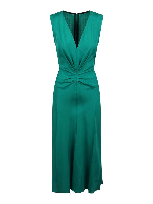 Victoria Beckham Robe Au Genou - Vert