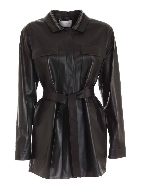 Fabiana Filippi Blouson En Cuir - Noir