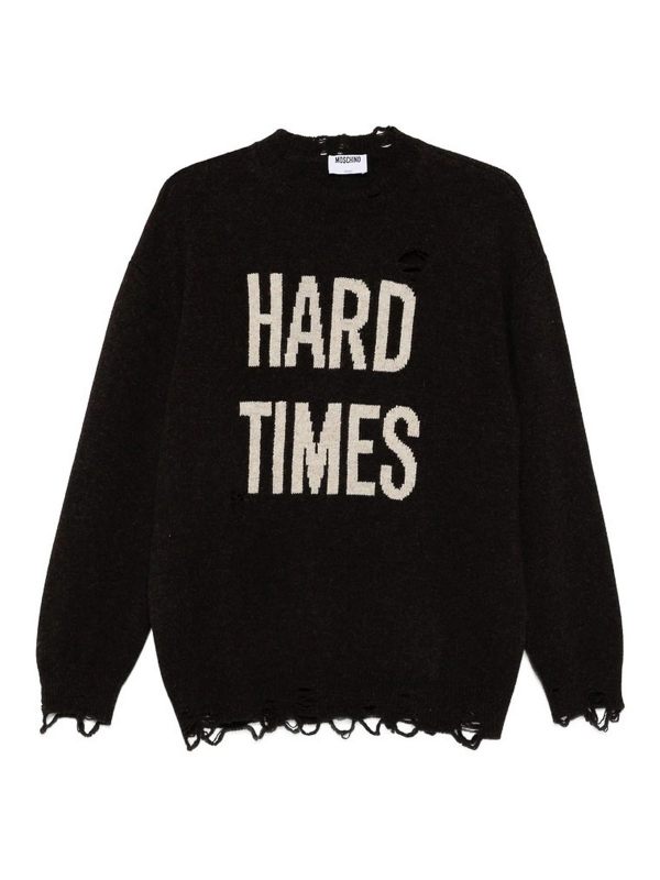 Moschino Pull Col Rond - Marron