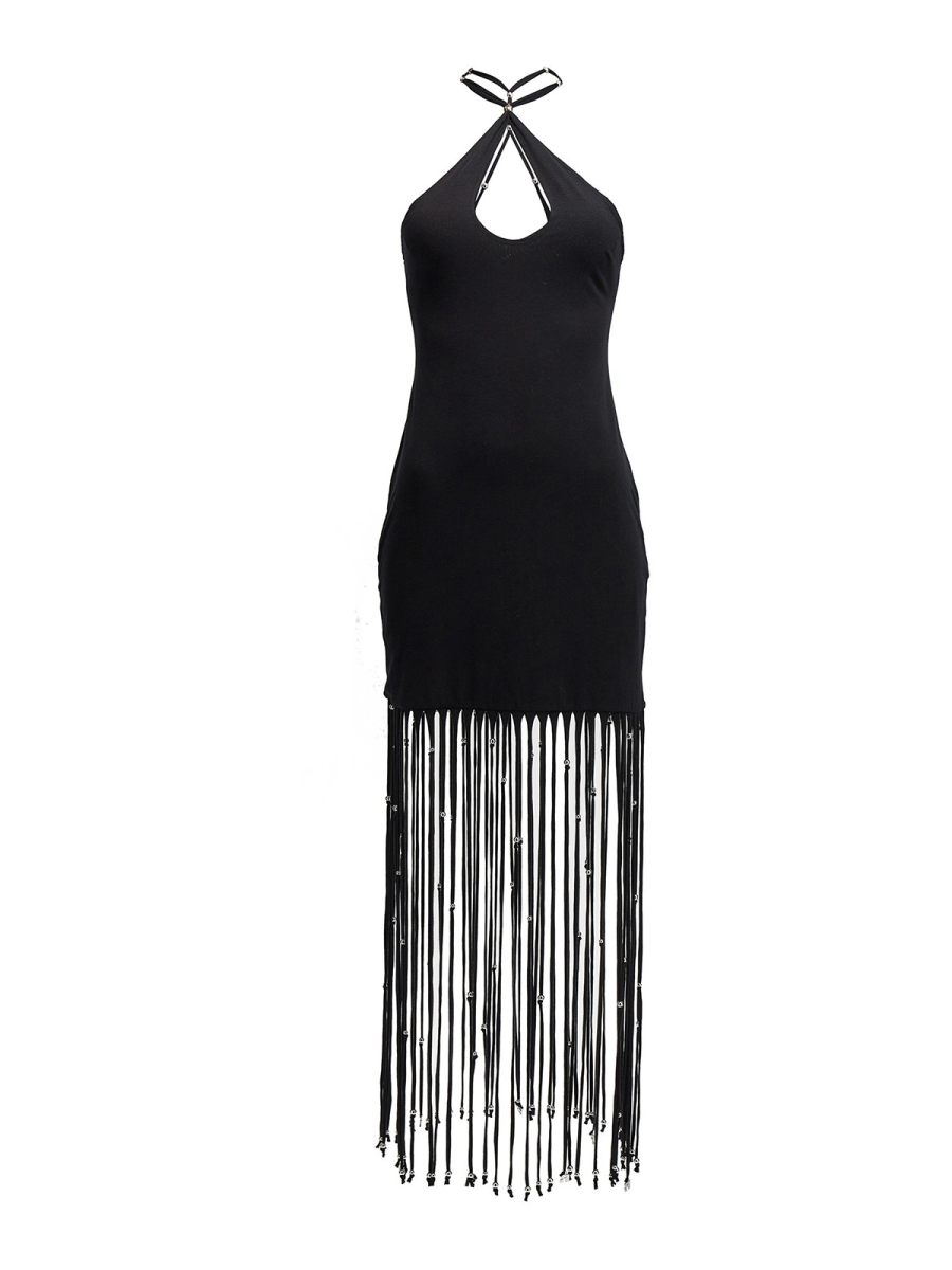 Rotate Birger Christensen Robe Au Genou - Noir