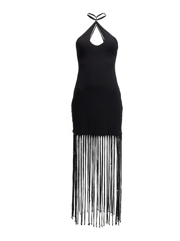 Rotate Birger Christensen Robe Au Genou - Noir