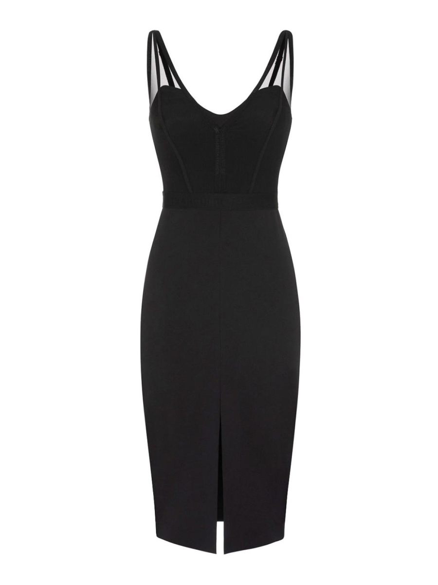Elisabetta Franchi Robe Au Genou - Noir