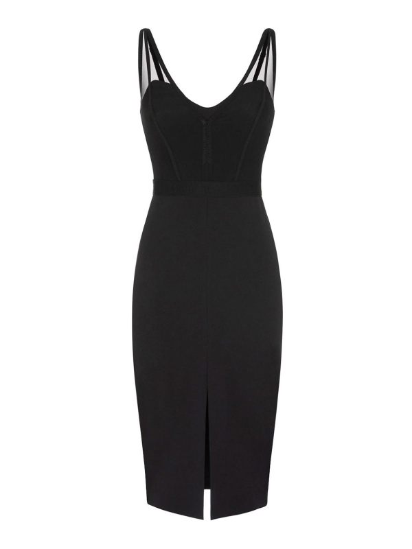 Elisabetta Franchi Robe Au Genou - Noir