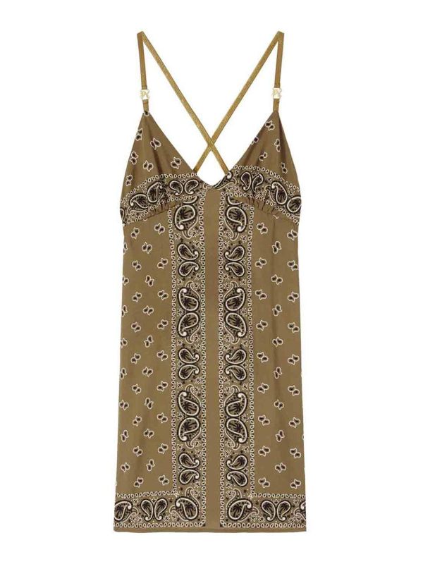 Palm Angels Robe Au Genou - Vert Foncé