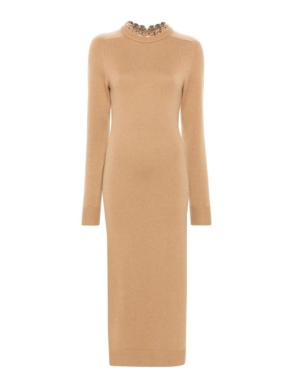 Rabanne Maxi Robe - Camel