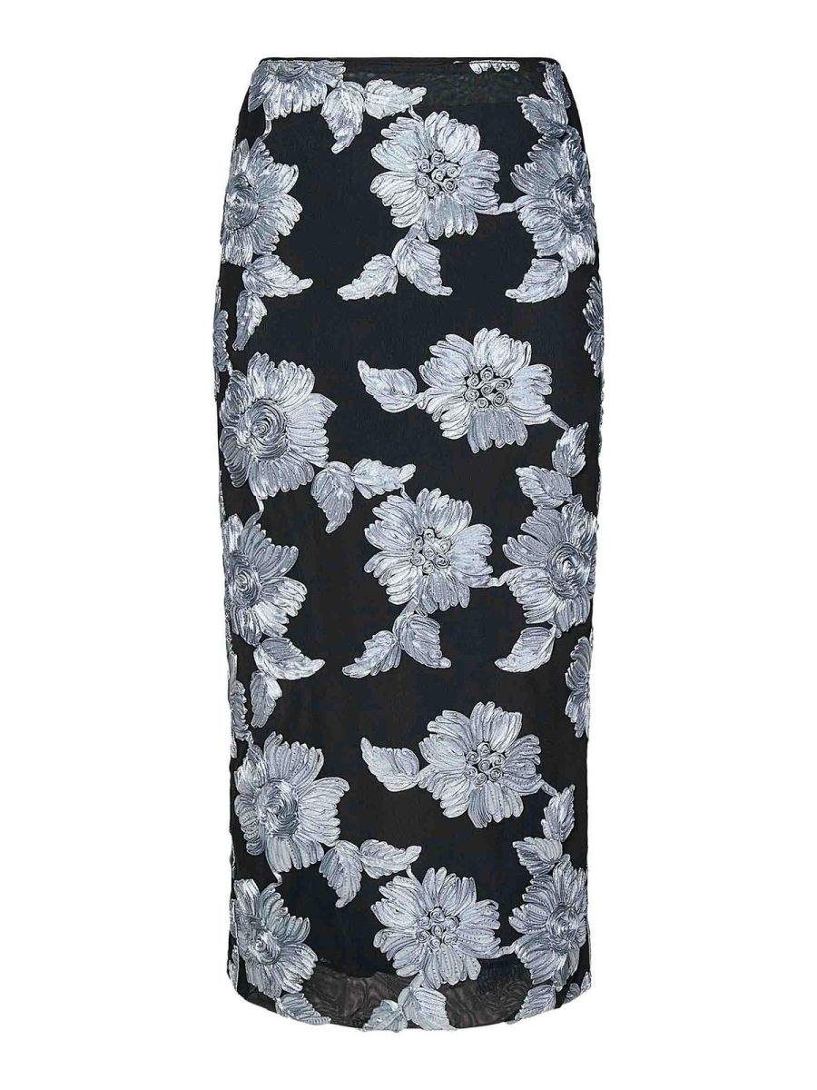 Rotate Birger Christensen Jupe Midi - Gris
