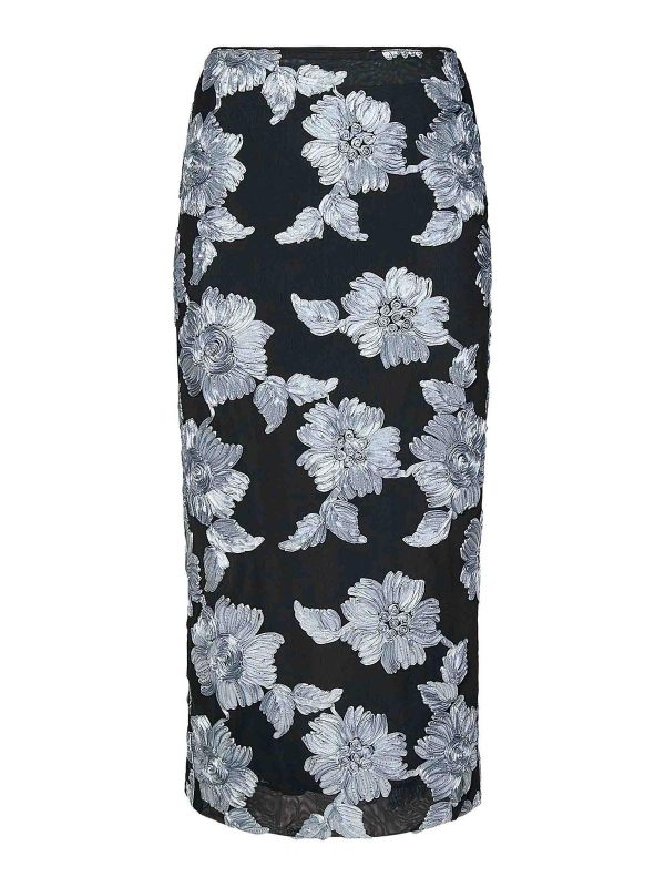 Rotate Birger Christensen Jupe Midi - Gris