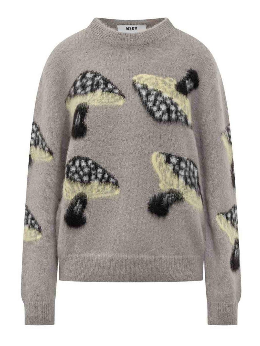 M. S.G. M. Pull Col Rond - Gris