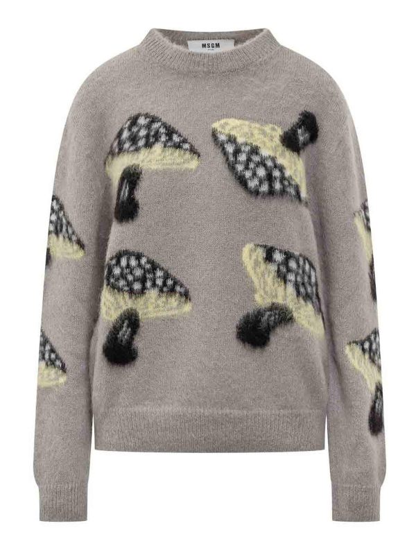 M. S.G. M. Pull Col Rond - Gris