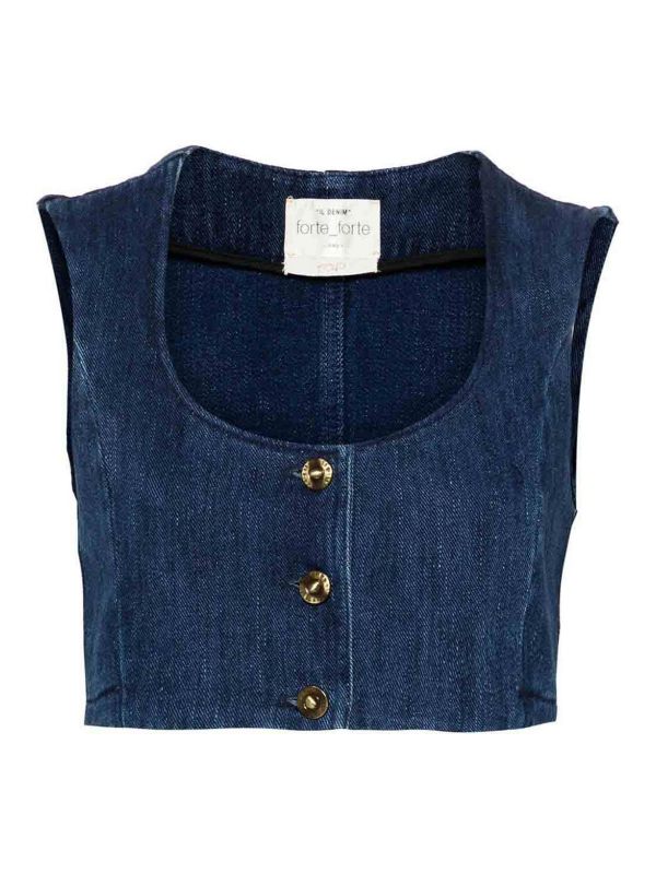 Forte Forte Top - Bleu