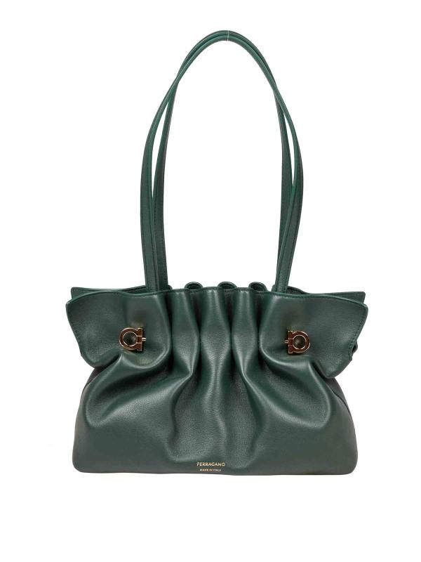 Salvatore Ferragamo Sac Porté Épaule - Vert